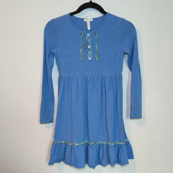 Matilda Jane Other - Matilda Jane Caitlin Lap Dress Blue Cotton Jersey Knit Summer Twee 10